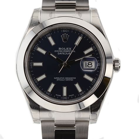 rolex 116300 41mm blue stick stainless steel dome bezel|rolex datejust oyster steel.